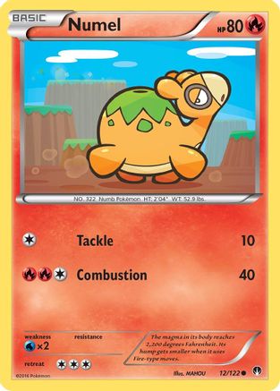 Numel 012/122  - Reverse Holofoil XY  BREAKpoint - Common