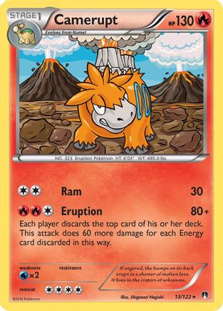 Camerupt 013  - Reverse Holofoil XY  BREAKpoint - Rare