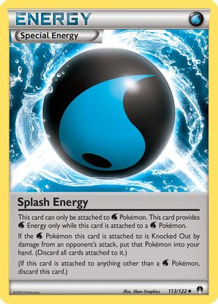 Splash Energy 113/122  - Reverse Holofoil XY  BREAKpoint - Uncommon