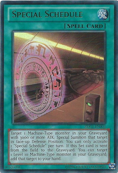 Special Schedule (ZDC1-EN003) [Yu-Gi-Oh! ZEXAL World Duel Carnival Promos]