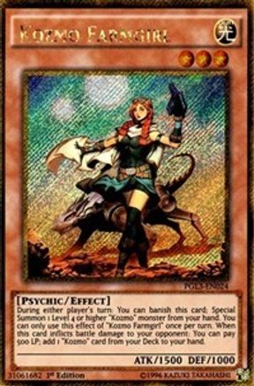Kozmo Farmgirl (PGL3-EN024) - Premium Gold: Infinite Gold 1st Edition