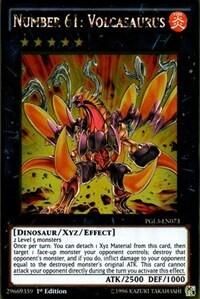 Number 61: Volcasaurus (PGL3-EN073) [Premium Gold: Infinite Gold]