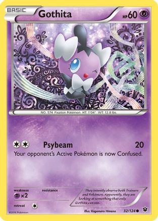 Gothita 032/124  - Reverse Holofoil XY  Fates Collide - Common