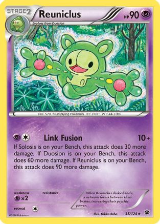Reuniclus 035/124  - Reverse Holofoil XY  Fates Collide - Rare