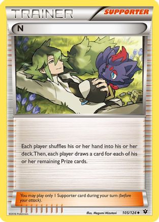 N (Supporter) 105/124  XY  Fates Collide - Uncommon