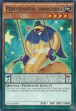 Performapal Swincobra (YS16-EN003) - Starter Deck: Yuya 1st Edition