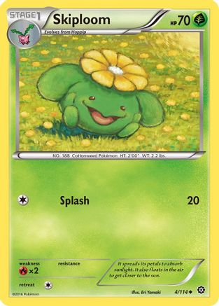 Skiploom 004/114  - Reverse Holofoil XY  Steam Siege - Uncommon
