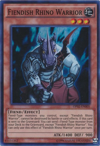 Fiendish Rhino Warrior (OP02-EN005) [OTS Tournament Pack 2]