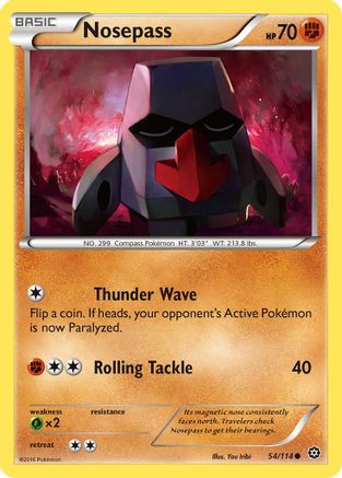Nosepass 054/114  XY  Steam Siege - Common