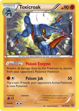 Toxicroak 059/114  XY  Steam Siege - Rare
