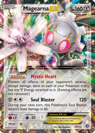 Magearna EX 075/114  - Holofoil XY  Steam Siege - Ultra Rare