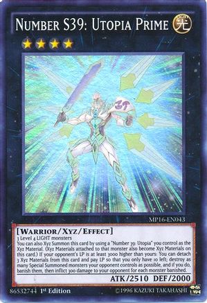 Number S39: Utopia Prime (MP16-EN043) - 2016 Mega-Tins Mega Pack 1st Edition
