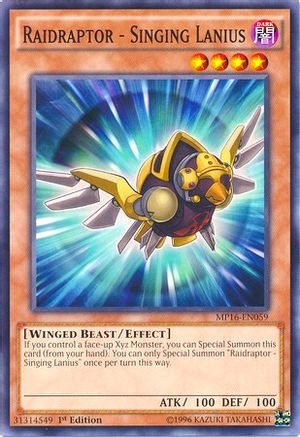 Raidraptor - Singing Lanius (MP16-EN059) - 2016 Mega-Tins Mega Pack 1st Edition