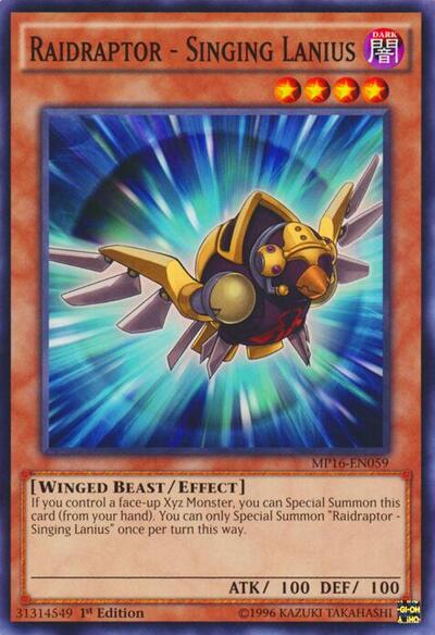 Raidraptor - Singing Lanius (MP16-EN059) [2016 Mega-Tins Mega Pack]