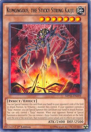 Kumongous, the Sticky String Kaiju (MP16-EN099) - 2016 Mega-Tins Mega Pack 1st Edition