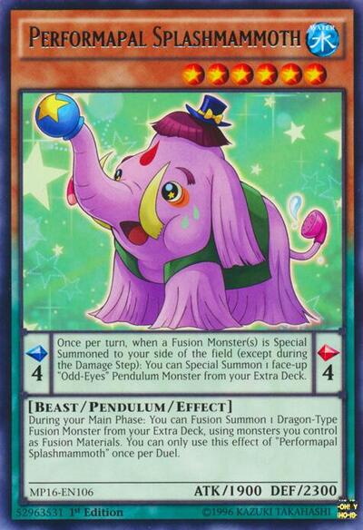 Performapal Splashmammoth (MP16-EN106) [2016 Mega-Tins Mega Pack]