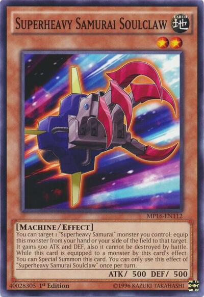 Superheavy Samurai Soulclaw (MP16-EN112) [2016 Mega-Tins Mega Pack]