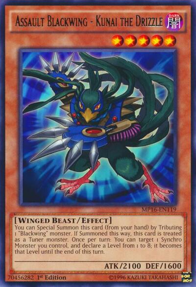 Assault Blackwing - Kunai the Drizzle (MP16-EN119) [2016 Mega-Tins Mega Pack]