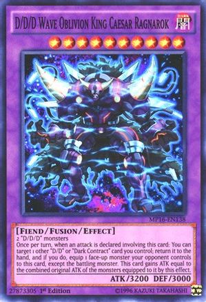 D/D/D Wave Oblivion King Caesar Ragnarok (MP16-EN138) - 2016 Mega-Tins Mega Pack 1st Edition