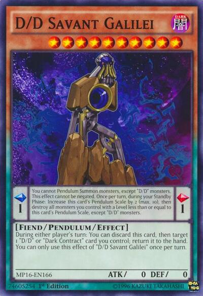 D/D Savant Galilei (MP16-EN166) [2016 Mega-Tins Mega Pack]