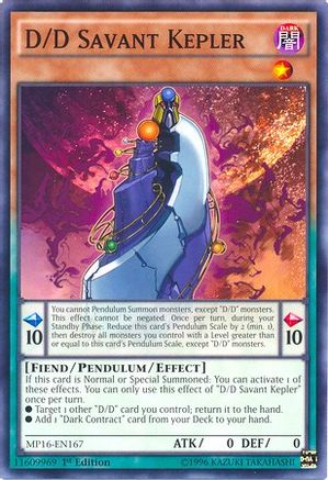D/D Savant Kepler (MP16-EN167) - 2016 Mega-Tins Mega Pack Unlimited