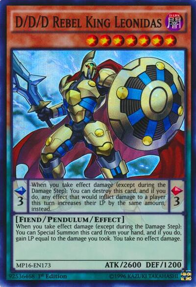 D/D/D Rebel King Leonidas (MP16-EN173) [2016 Mega-Tins Mega Pack]