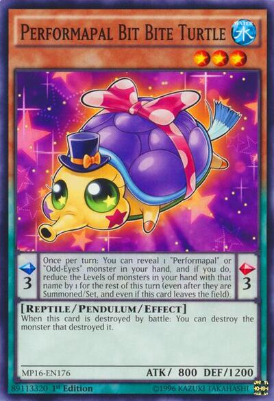 Performapal Bit Bite Turtle (MP16-EN176) [2016 Mega-Tins Mega Pack]