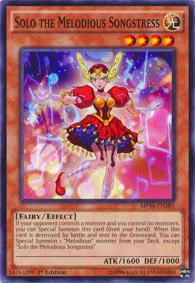 Solo the Melodious Songstress (MP16-EN183) [2016 Mega-Tins Mega Pack]