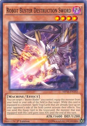 Robot Buster Destruction Sword (MP16-EN192) - 2016 Mega-Tins Mega Pack 1st Edition
