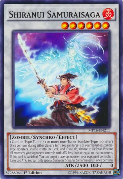 Shiranui Samuraisaga (MP16-EN211) [2016 Mega-Tins Mega Pack]