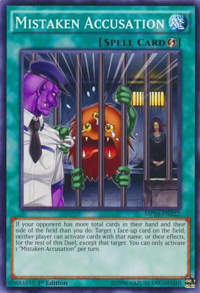 Mistaken Accusation (MP16-EN222) [2016 Mega-Tins Mega Pack]