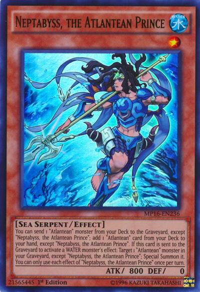 Neptabyss, the Atlantean Prince (MP16-EN236) [2016 Mega-Tins Mega Pack]