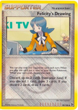 Felicity's Drawing 098/106  - Reverse Holofoil League & Championship Cards - Promo