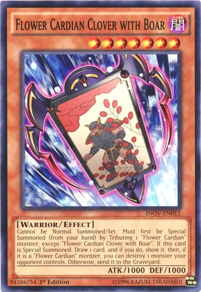 Flower Cardian Clover with Boar (INOV-EN012) [Invasion: Vengeance]