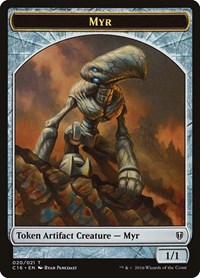Myr // Bird (002) Double-Sided Token (20 // 2) [Commander 2016]