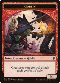 Goblin // Zombie Double-Sided Token (12 // 11) [Commander 2016]