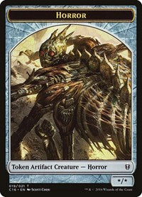 Horror // Thopter Double-Sided Token (19 // 9) [Commander 2016]