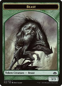Beast // Saproling Double-Sided Token (13 // 19) [Planechase Anthology]