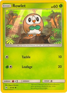 Rowlet - 9/149 (Water Web Holo) (009/149) [Miscellaneous Cards & Products]