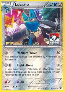 Lucario - 63/124 (Pokemon League) [1st Place] (063/124) [League & Championship Cards]