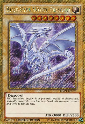 Blue-Eyes White Dragon (Gold Secret Rare) (MVP1-ENGV4) [The Dark Side of Dimensions Movie Pack: Gold Edition]