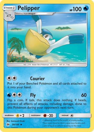Pelipper 038/149  SM Base Set - Uncommon