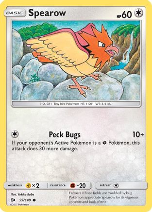 Spearow 097/149  - Reverse Holofoil SM Base Set - Common
