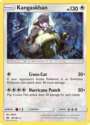 Kangaskhan 099/149  - Reverse Holofoil SM Base Set - Holo Rare