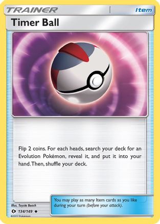 Timer Ball 134/149  SM Base Set - Uncommon