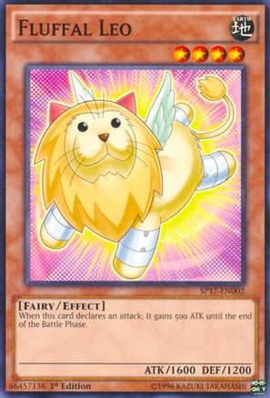 Fluffal Leo (Starfoil) (SP17-EN002) - Star Pack - Battle Royal 1st Edition