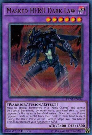 Masked HERO Dark Law (DUSA-EN094) - Duelist Saga 1st Edition