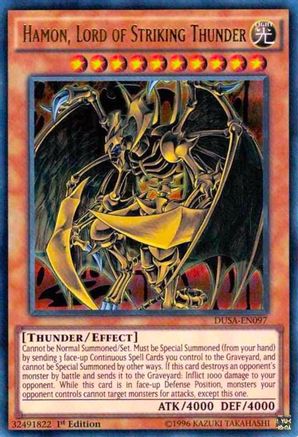 Hamon, Lord of Striking Thunder (DUSA-EN097) - Duelist Saga 1st Edition