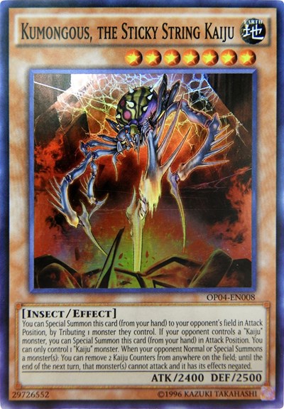 Kumongous, the Sticky String Kaiju (OP04-EN008) [OTS Tournament Pack 4]