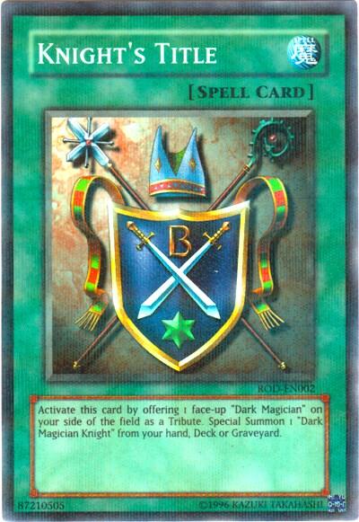 Knight's Title (Reshef of Destruction) (Super Rare) (ROD-EN002) [Yu-Gi-Oh! Video Game Promotional Cards]